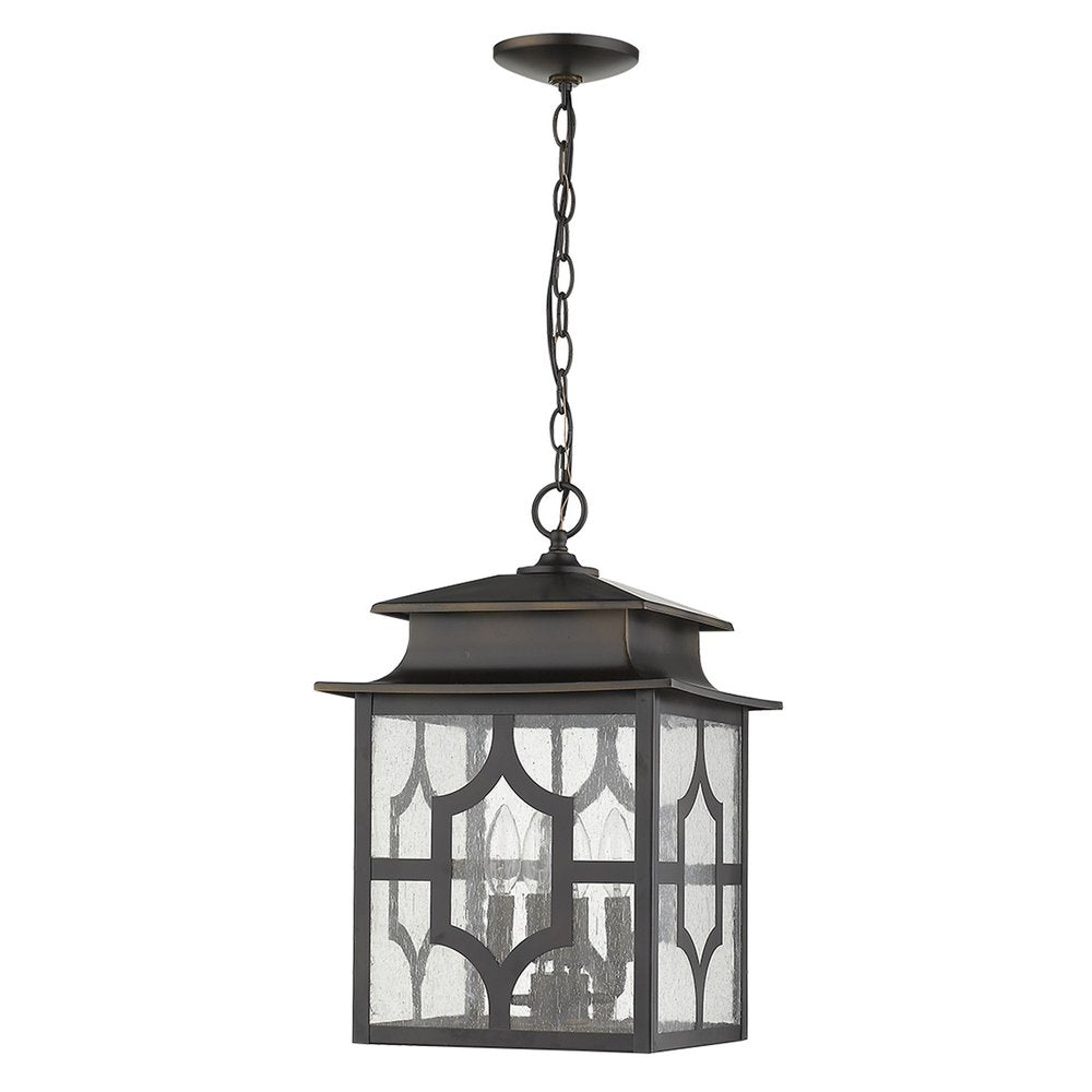 Calvert 4-Light Oil-Rubbed Bronze Hanging Lantern on a white background