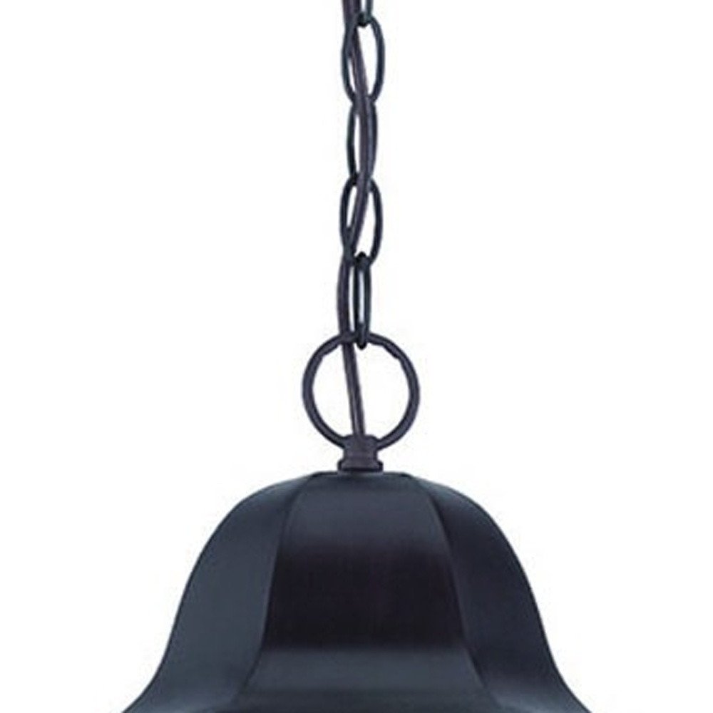 XL Antique Bronze Geometric Glass Hanging Light on a white background