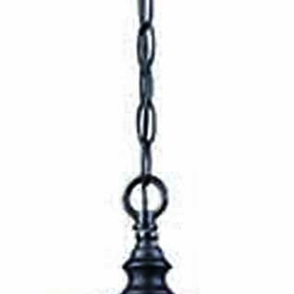 Three Light Matte Black Eastern Lantern Hanging Light on a white background