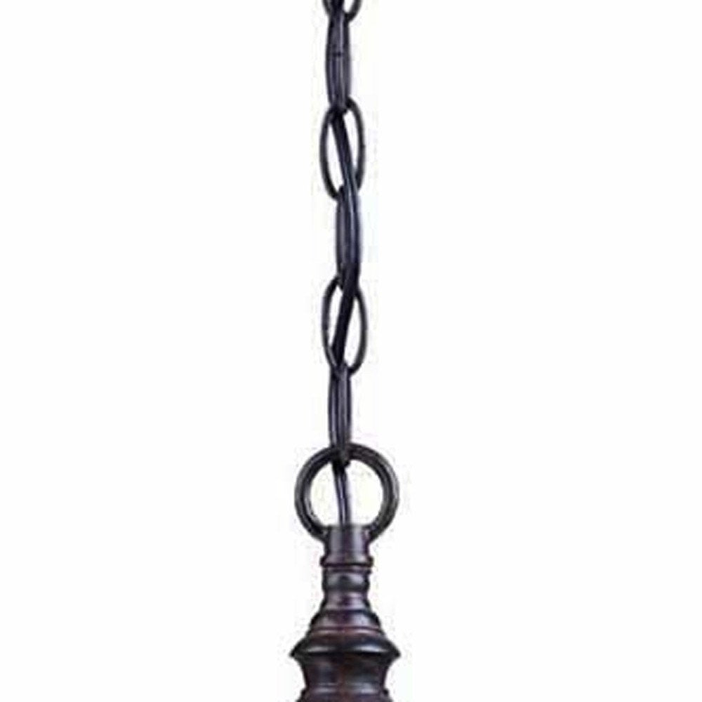 Three Light Dark Brown Eastern Lantern Hanging Light on a white background