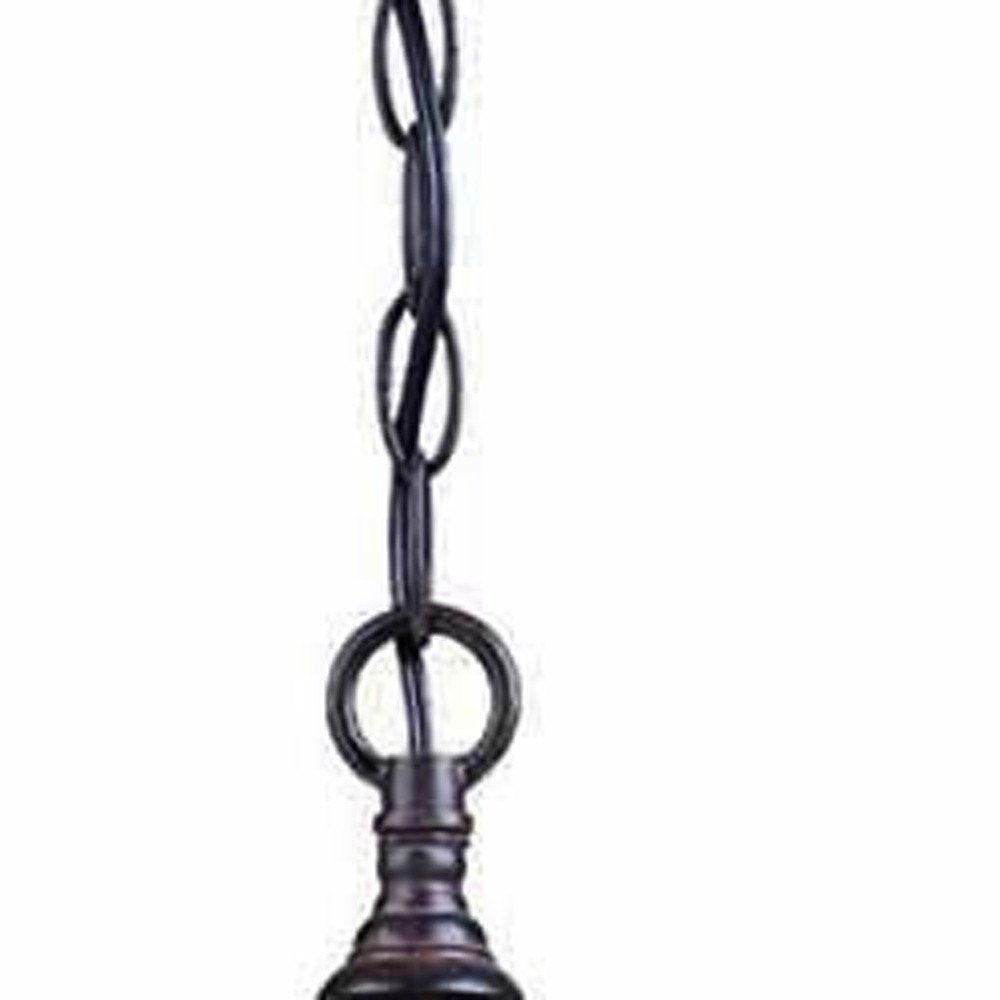 Three Light Dark Brown Eastern Lantern Hanging Light on a white background