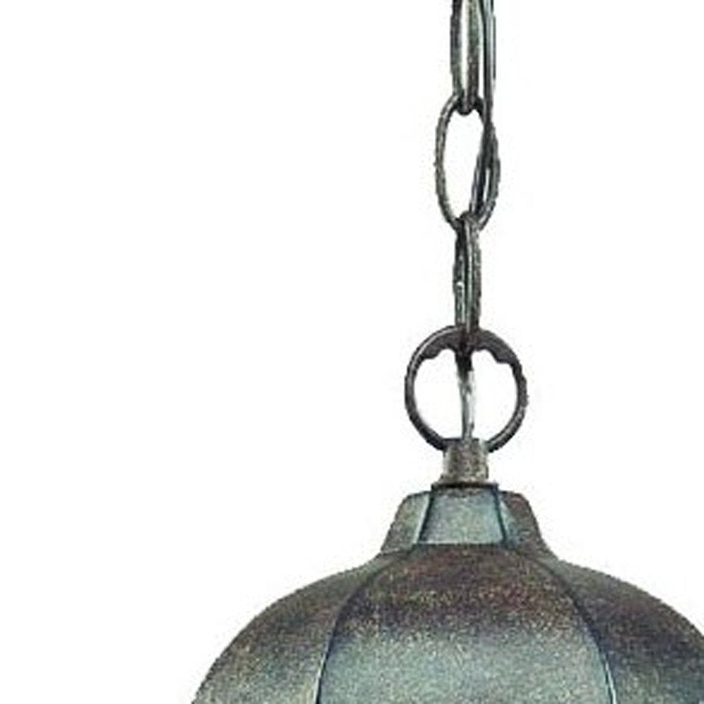 Two Light Antique Black Carousel Lantern Hanging Light on a white background