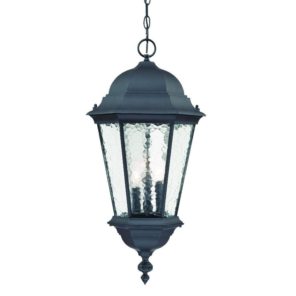 Telfair 3-Light Matte Black Hanging Light on a white background