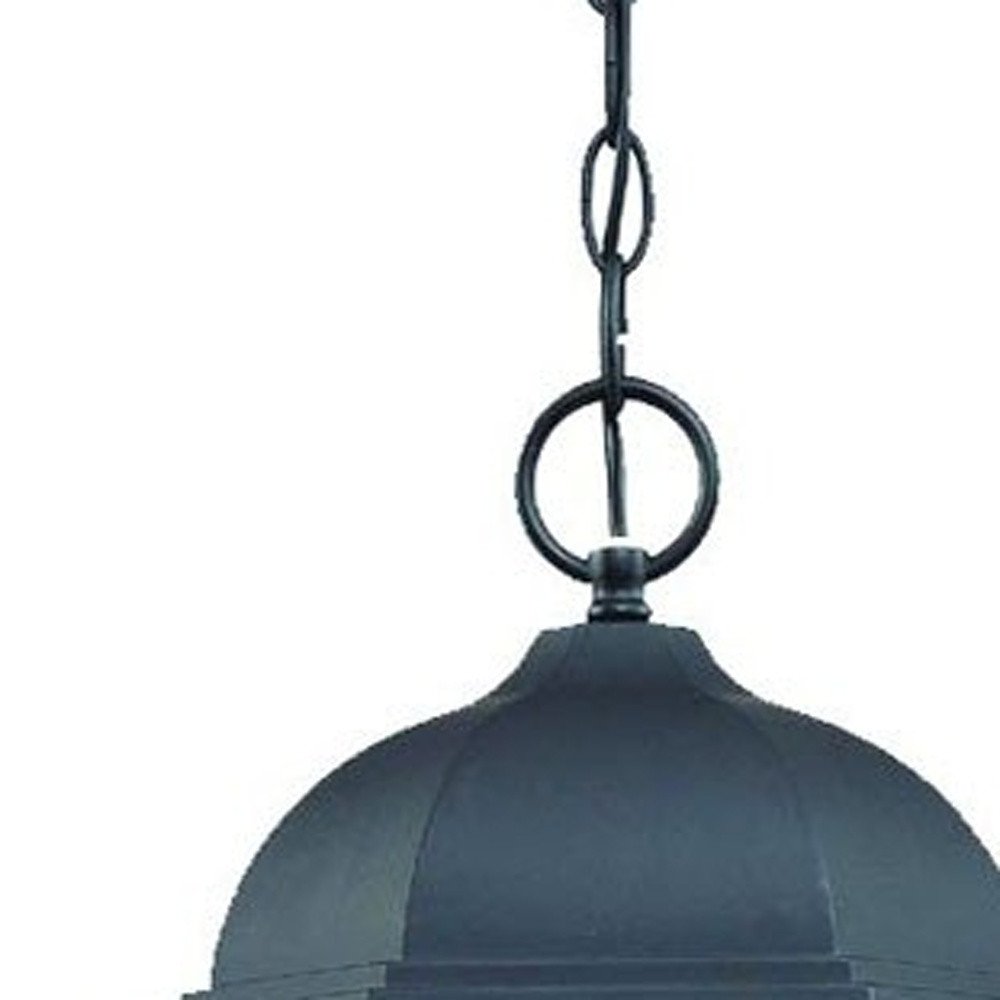 Telfair 3-Light Matte Black Hanging Light on a white background