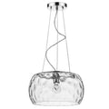 Clear Metal Dimmable Ceiling Light With White Shades