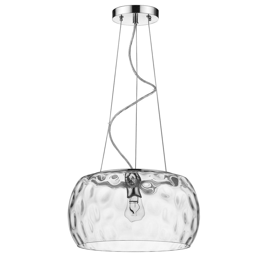 Clear Metal Dimmable Ceiling Light With White Shades