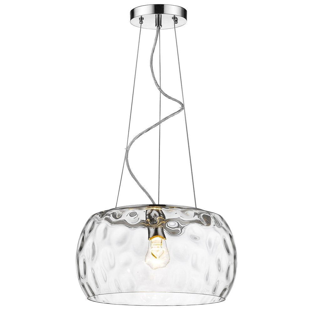 Clear Metal Dimmable Ceiling Light With White Shades