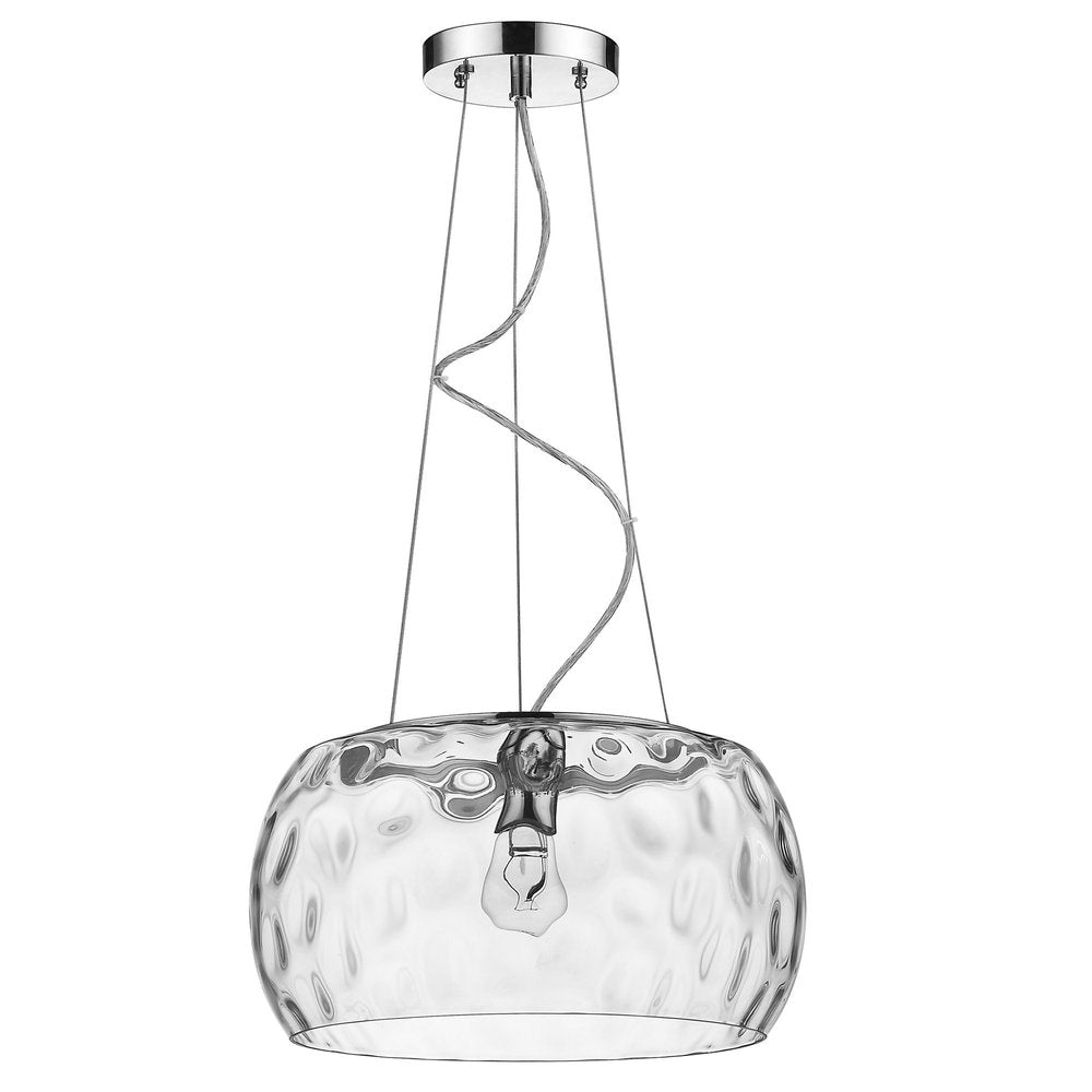 Clear Metal Dimmable Ceiling Light With White Shades