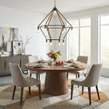 Brown and Black Twelve Light Metal Dimmable Chandelier in a home interior