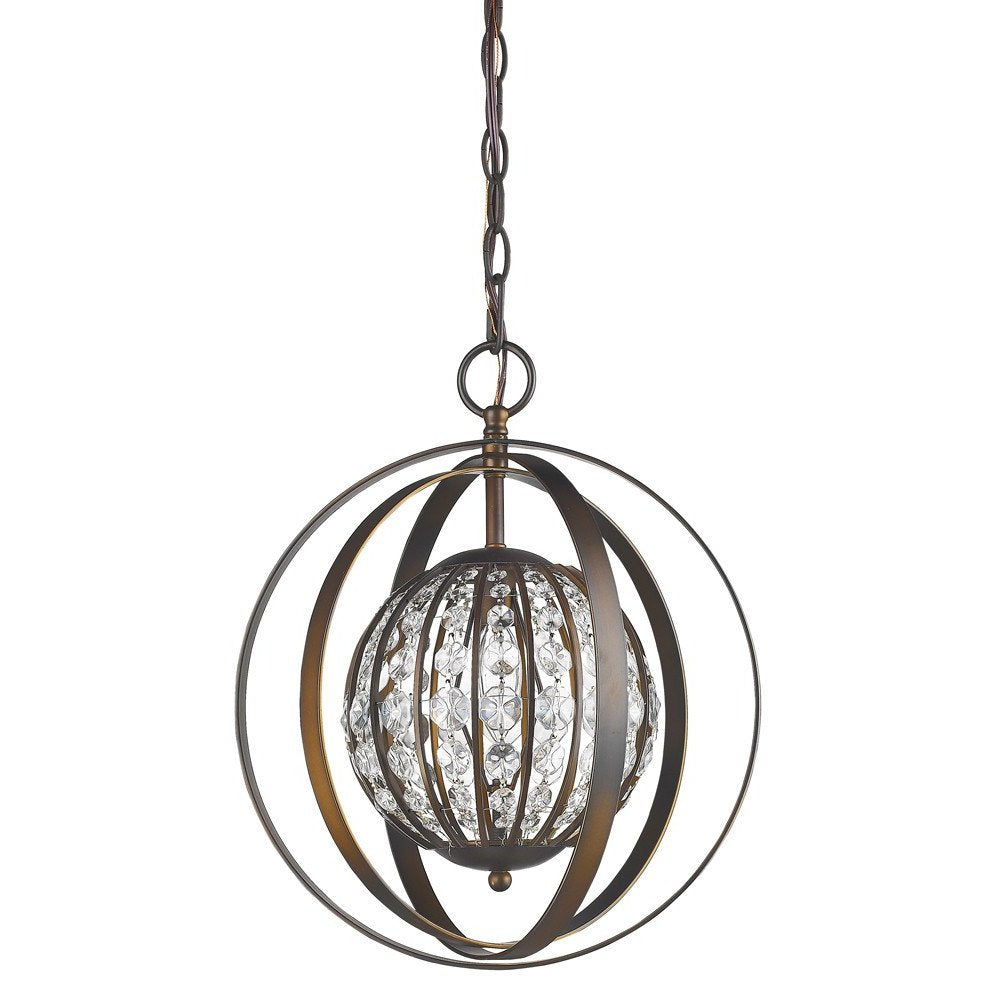 Brown Crystal Dimmable Ceiling Light With Brown Shades on a white background