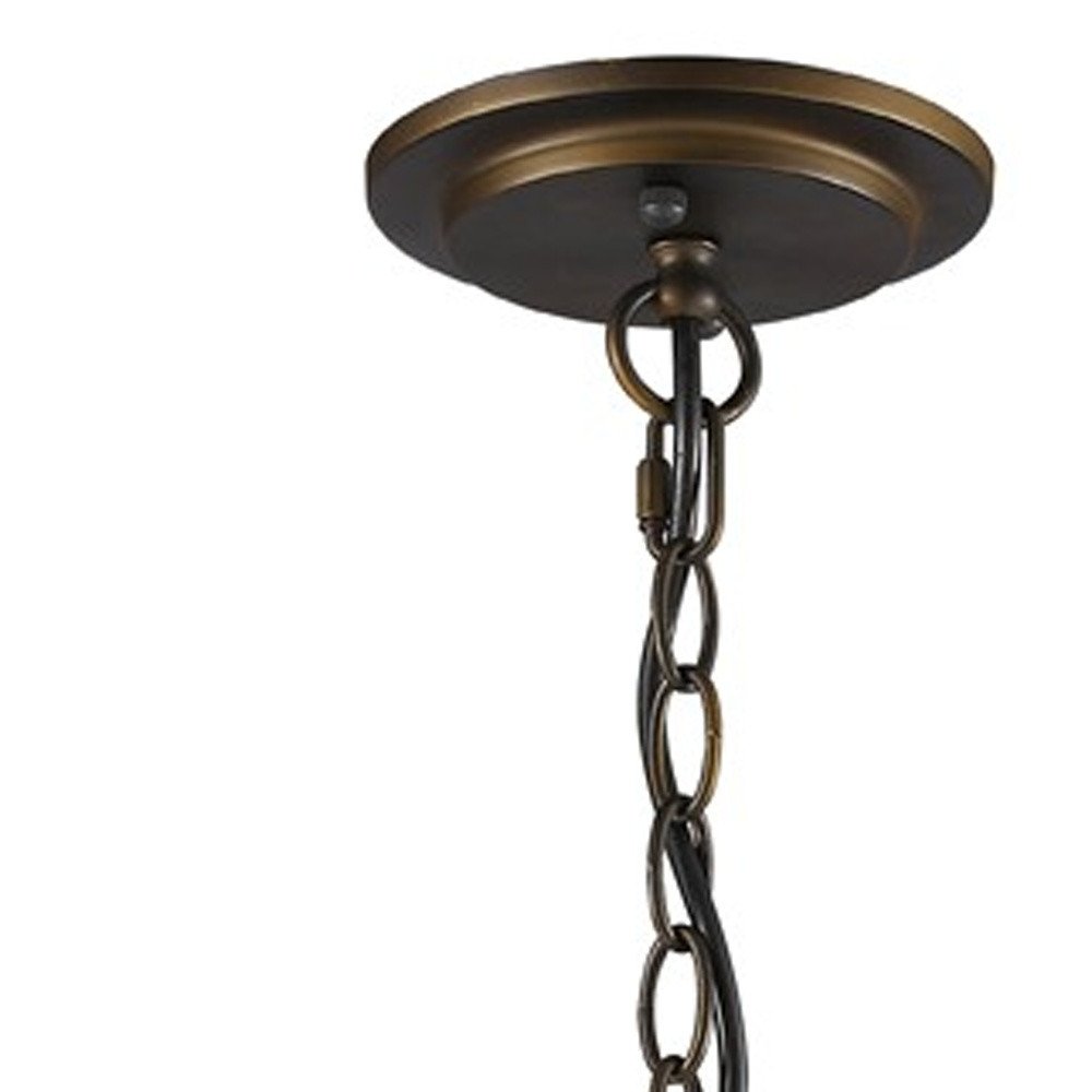 Brown Crystal Dimmable Ceiling Light With Brown Shades on a white background