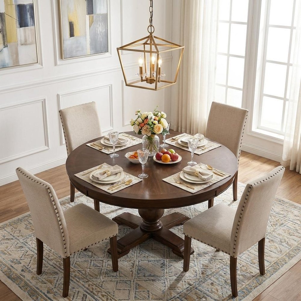Kennedy 3-Light Antique Gold Pendant With Crystal Bobeches