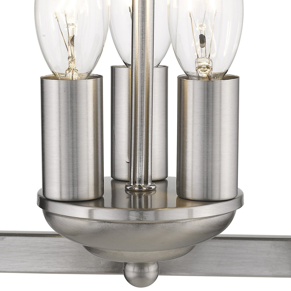 Vintage Silver Metal Tapered Hanging Light on a white background