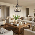 Brown Metal Four Light Dimmable Ceiling Light