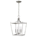 Silver Metal Four Light Dimmable Ceiling Light - with Silver Finish on a white background