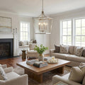 Silver Metal Six Light Dimmable Ceiling Light