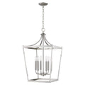 Silver Metal Six Light Dimmable Ceiling Light on a white background