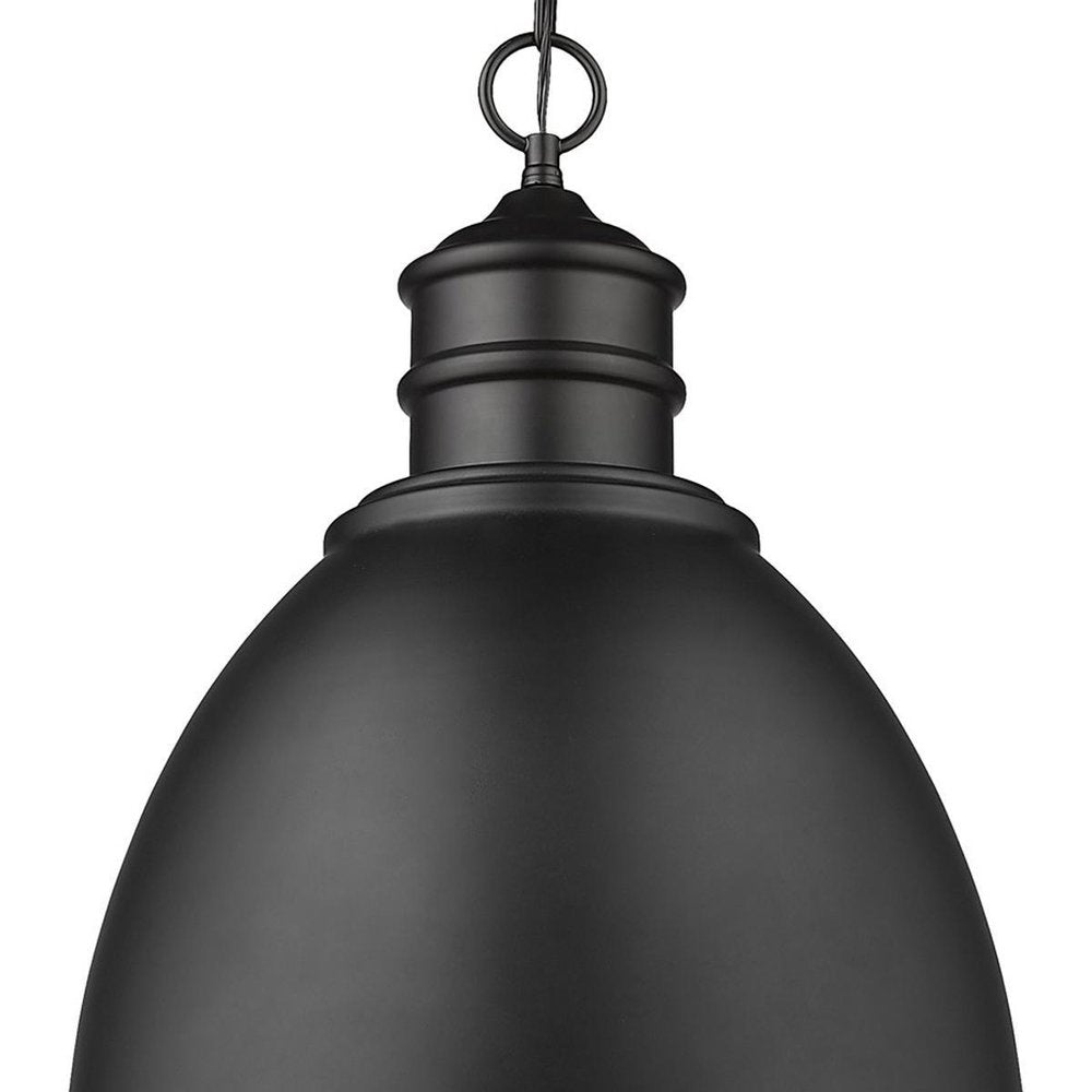 Black Metal Dimmable Ceiling Light With Black Shades on a white background