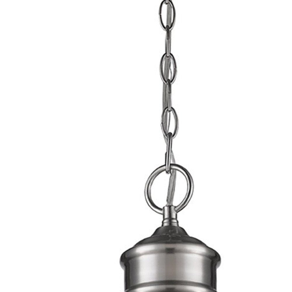 Silver Metal Dimmable Ceiling Light With Gray Shades