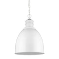White Metal Dimmable Ceiling Light With White Shades - 25.25" H x 17.50" W x 17.50" D on a white background