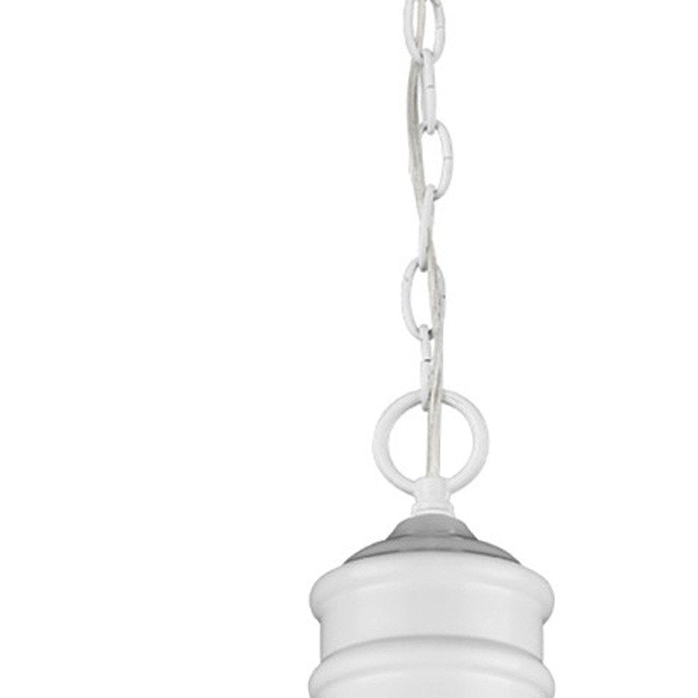 White Metal Dimmable Ceiling Light With White Shades - 25.25" H x 17.50" W x 17.50" D