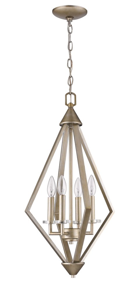 Gold Crystal Four Light Dimmable Ceiling Light