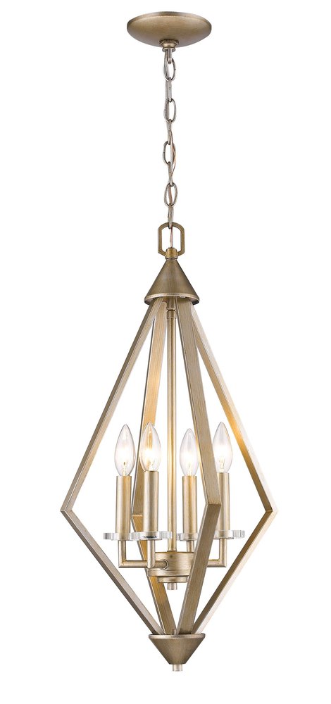 Gold Crystal Four Light Dimmable Ceiling Light