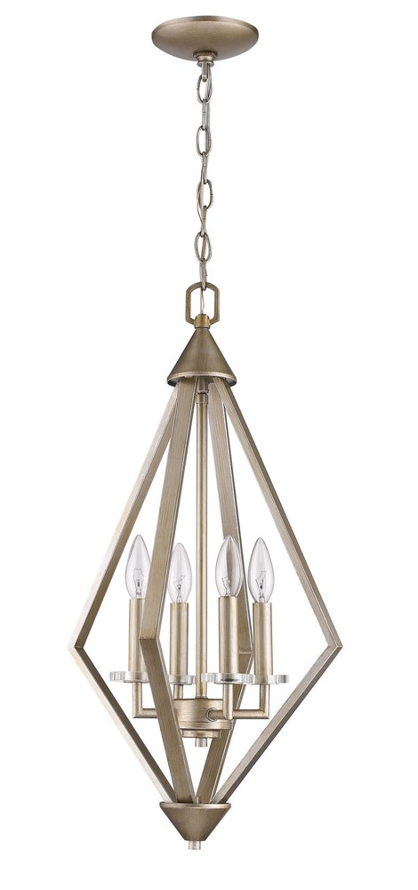 Gold Crystal Four Light Dimmable Ceiling Light on a white background