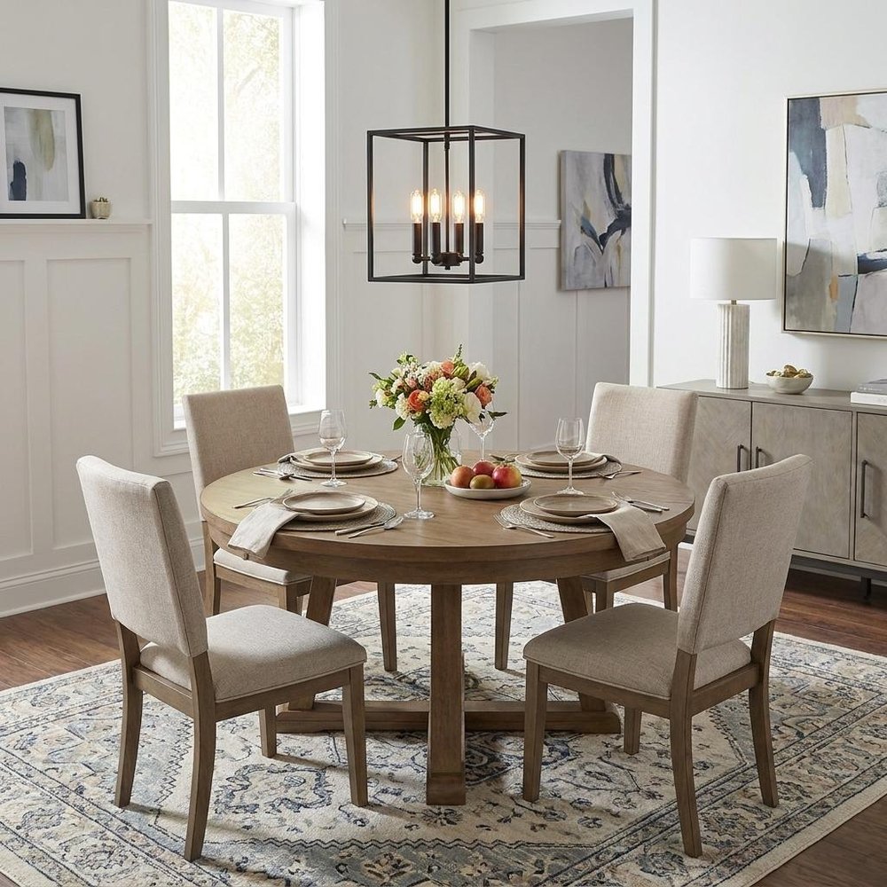 Black Metal Four Light Dimmable Ceiling Light in a home interior