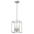 Silver Metal Four Light Dimmable Ceiling Light - 13.00" H x 10.00" W x 10.00" D on a white background