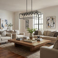 Black Metal Twelve Light Dimmable Ceiling Light in a home interior