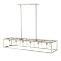 Silver Metal Twelve Light Dimmable Ceiling Light on a white background