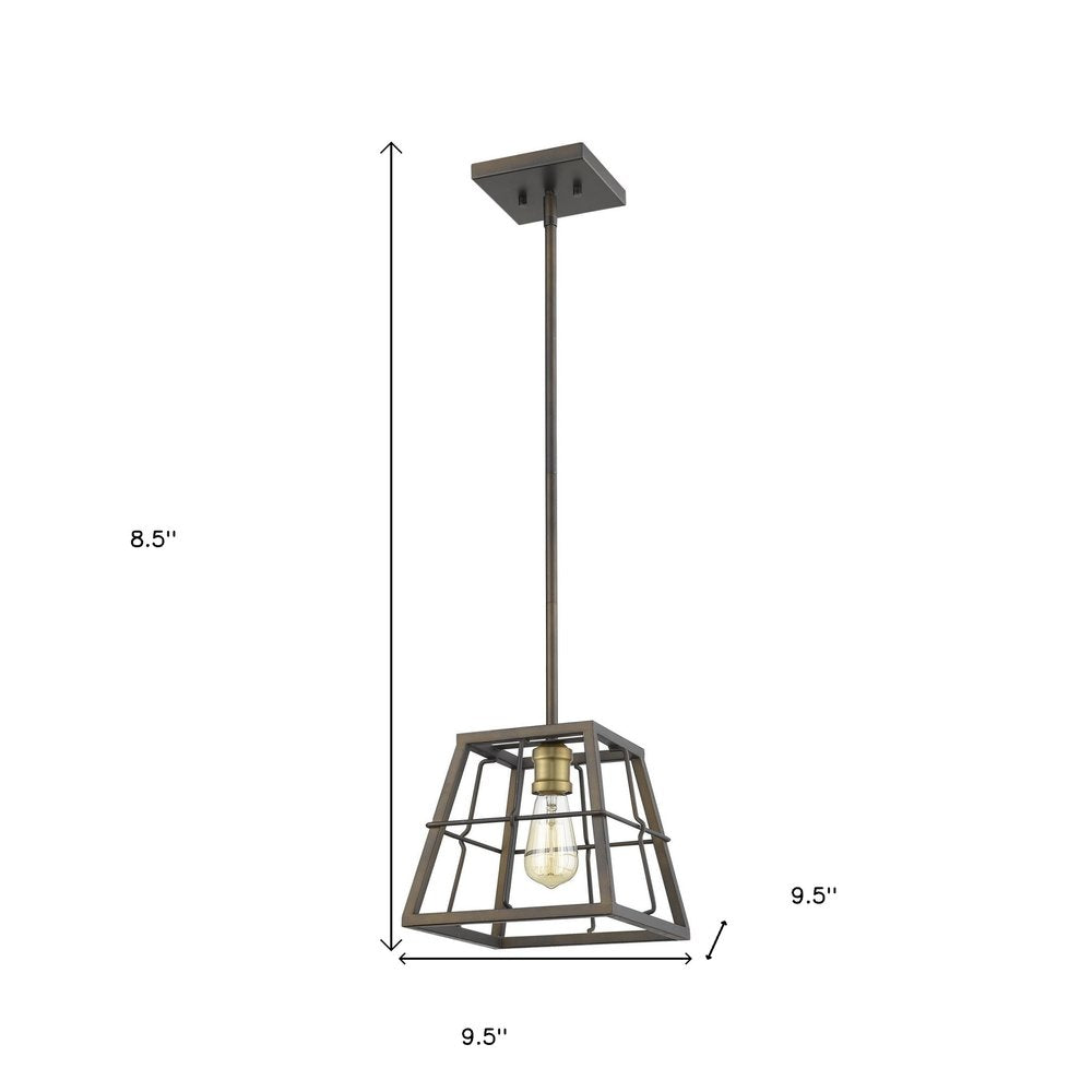 Bronze Metal Dimmable Ceiling Light on a white background