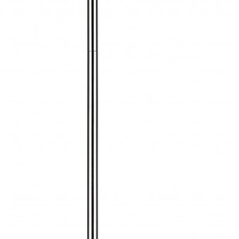 Silver Metal Five Light Dimmable Ceiling Light With White Shades on a white background