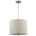 Gold And White Iron Three Light Dimmable Ceiling Light With Silver Shades