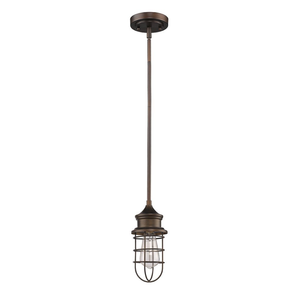 Bronze Lantern Metal Dimmable Ceiling Light With Bronze Shades on a white background