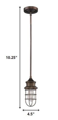Bronze Lantern Metal Dimmable Ceiling Light With Bronze Shades on a white background