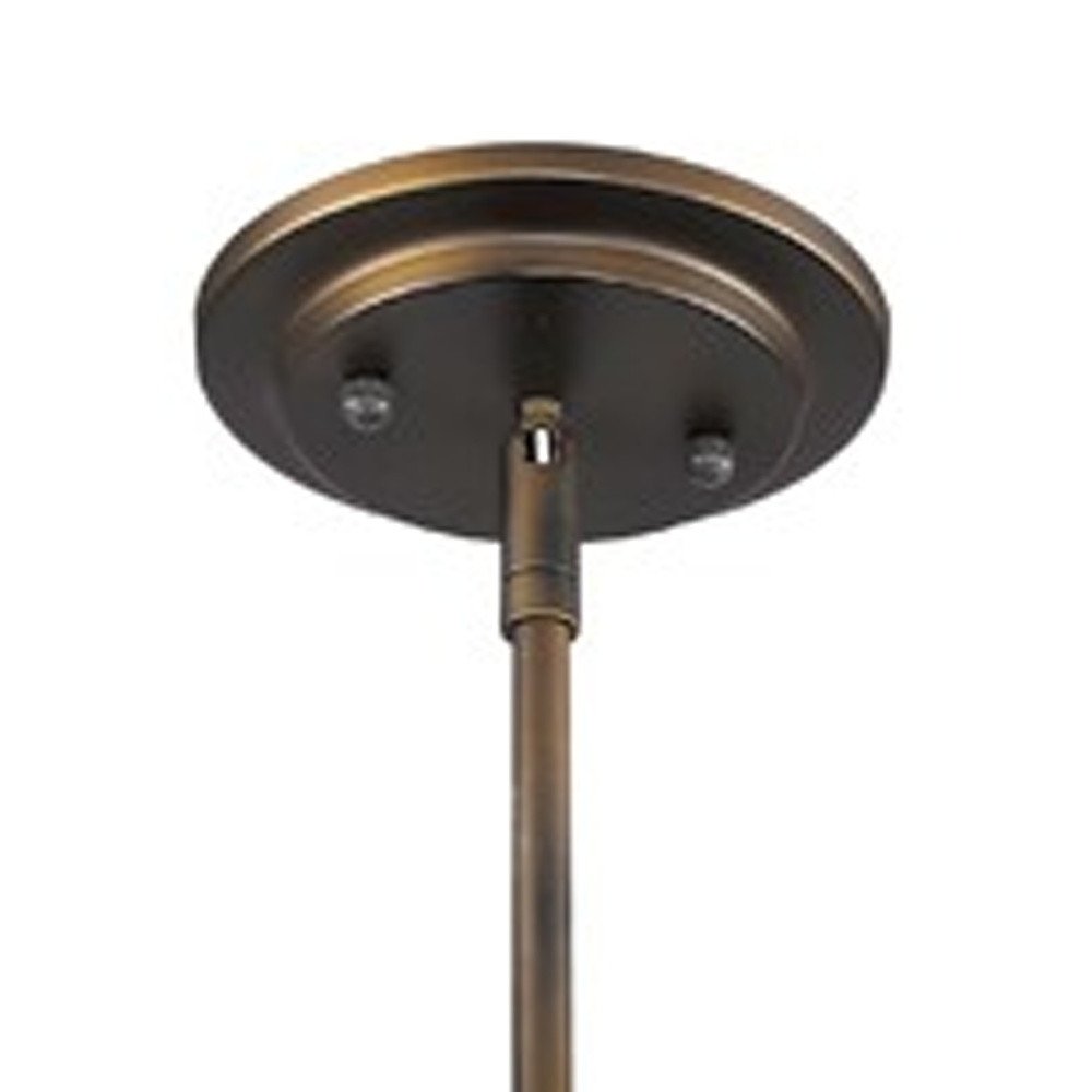 Bronze Metal Hanging Light with Mesh Shade on a white background