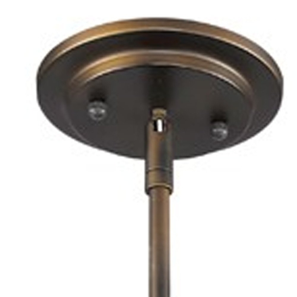 Bronze Metal Hanging Light with Mesh Shade on a white background
