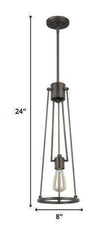 Bronze Iron Dimmable Ceiling Light on a white background