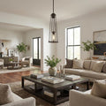 Bronze Iron Dimmable Ceiling Light in a home interior