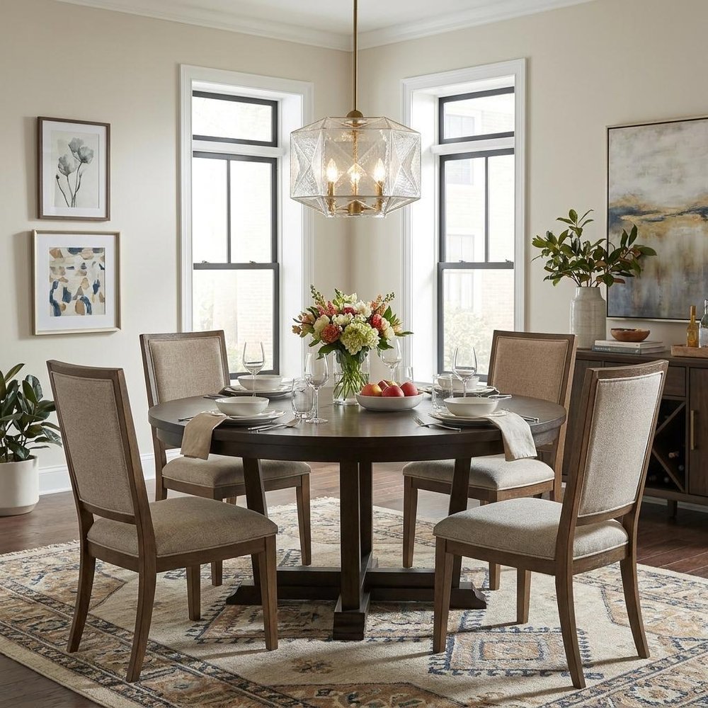 Bronze Metal Three Light Dimmable Ceiling Light With Copper Shades in a home interior