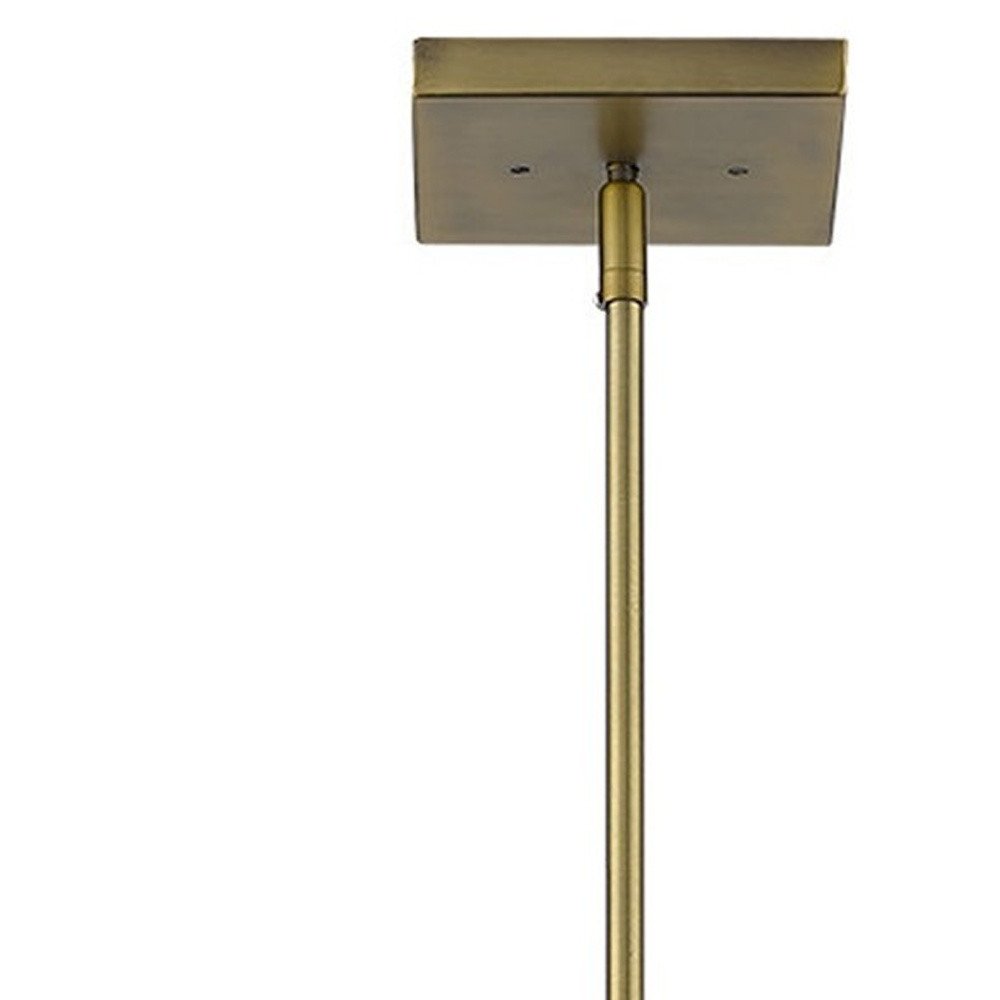 Bronze Metal Three Light Dimmable Ceiling Light With Copper Shades on a white background