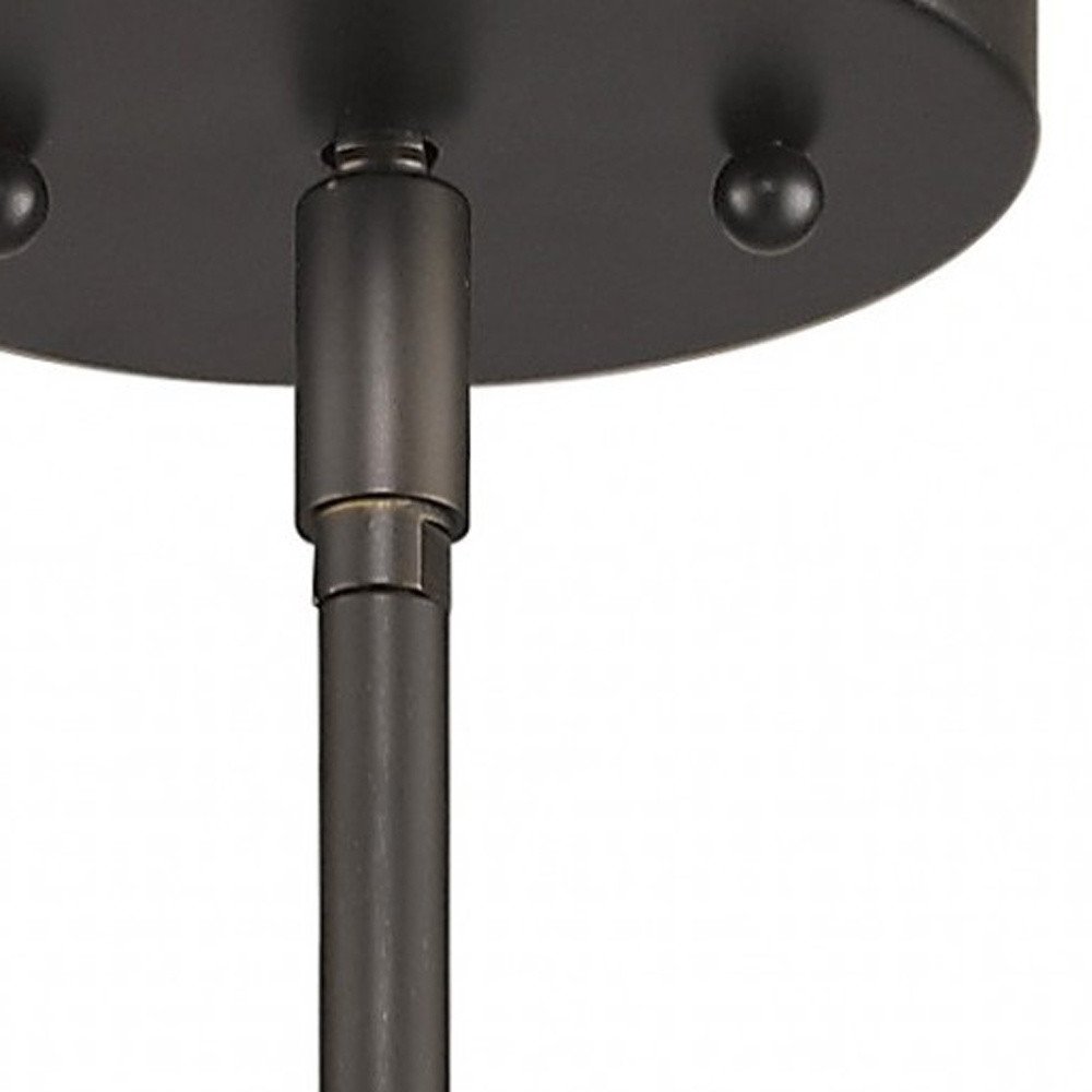 Brushed Bronze Minimalist Cylindrical Hanging Light on a white background