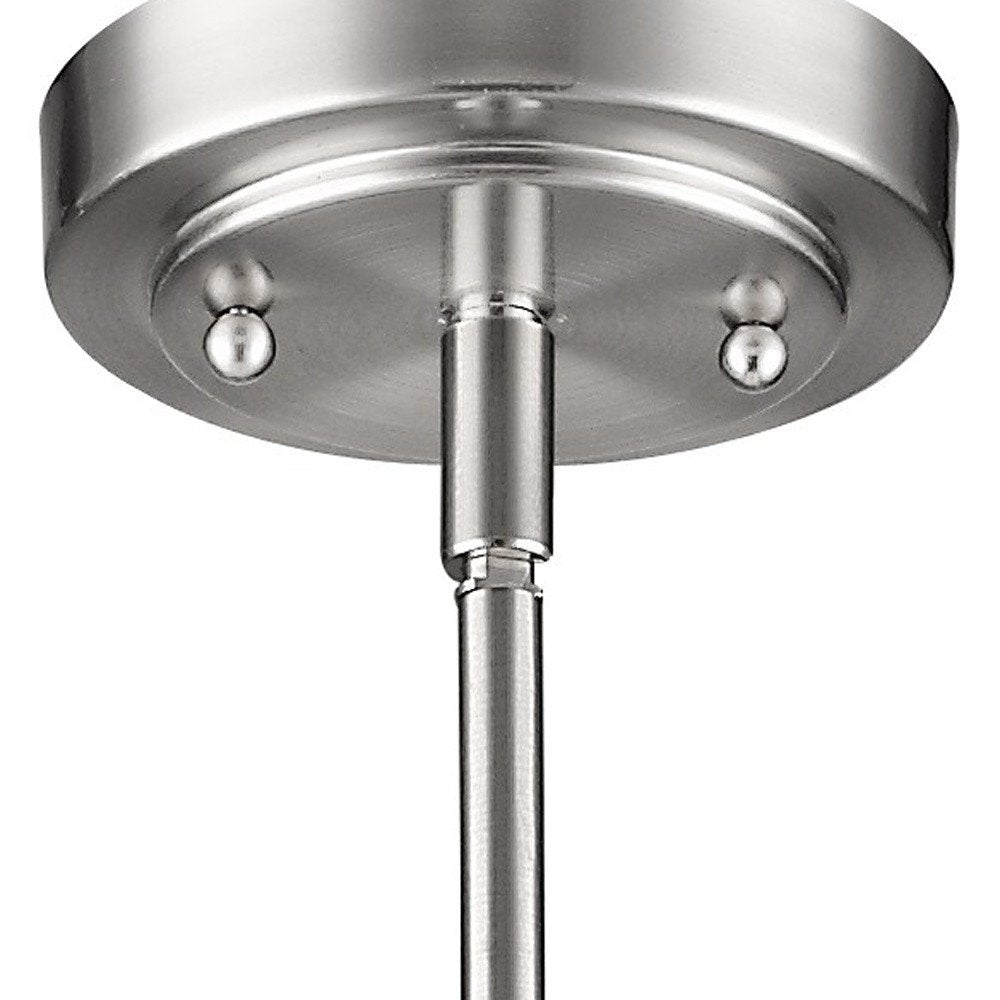 Silver Frosted Glass Hanging Light on a white background