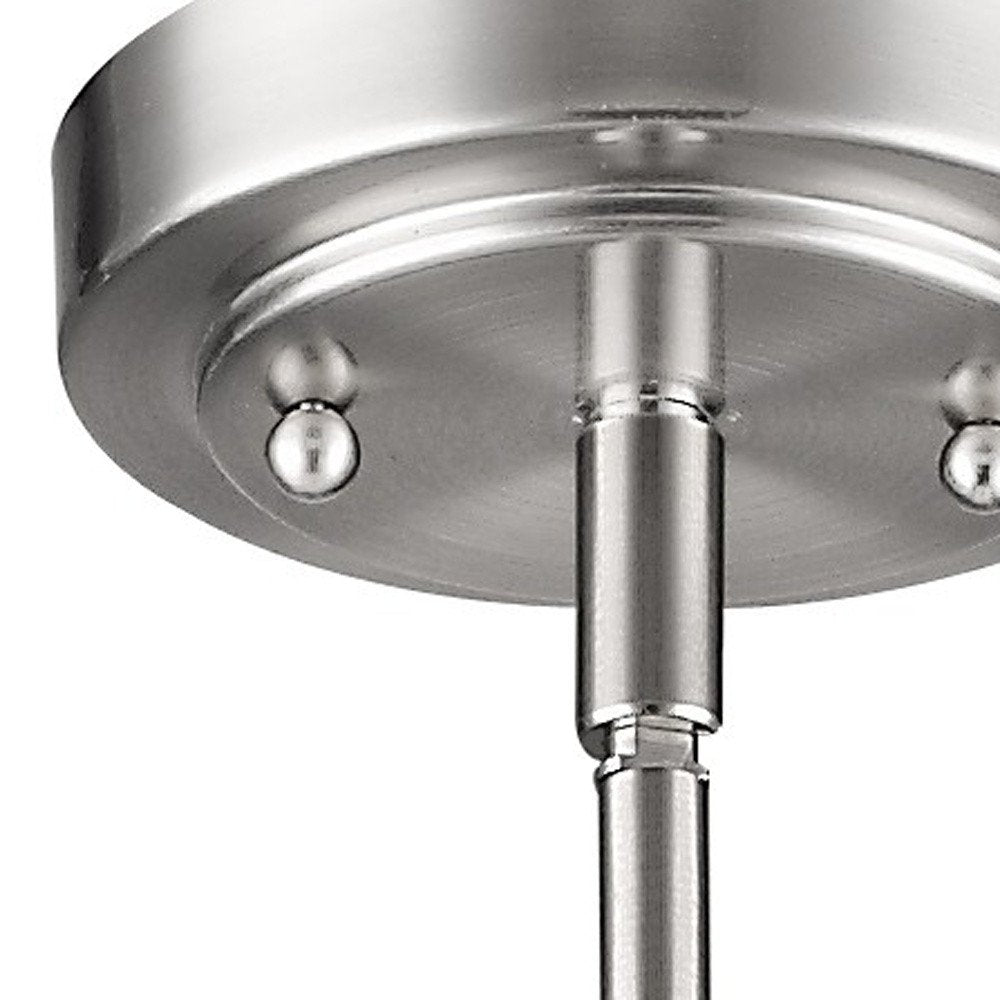 Silver Frosted Glass Hanging Light on a white background