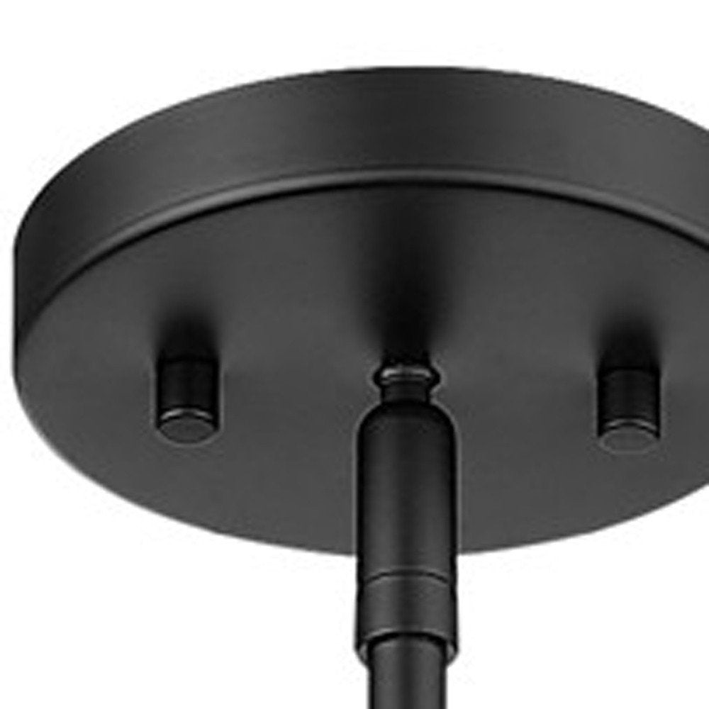 Torrel 1-Light Matte Black Pendant on a white background