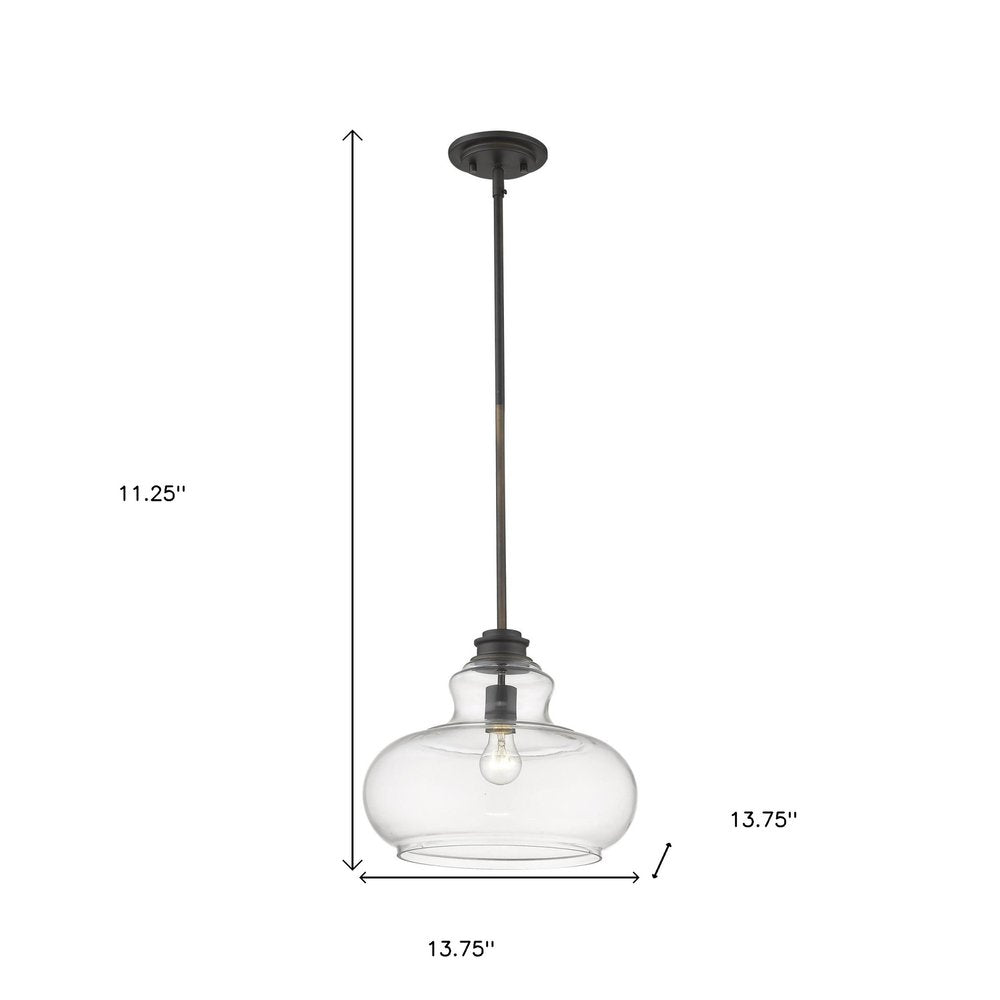 Torrel 1-Light Oil-Rubbed Bronze Pendant on a white background