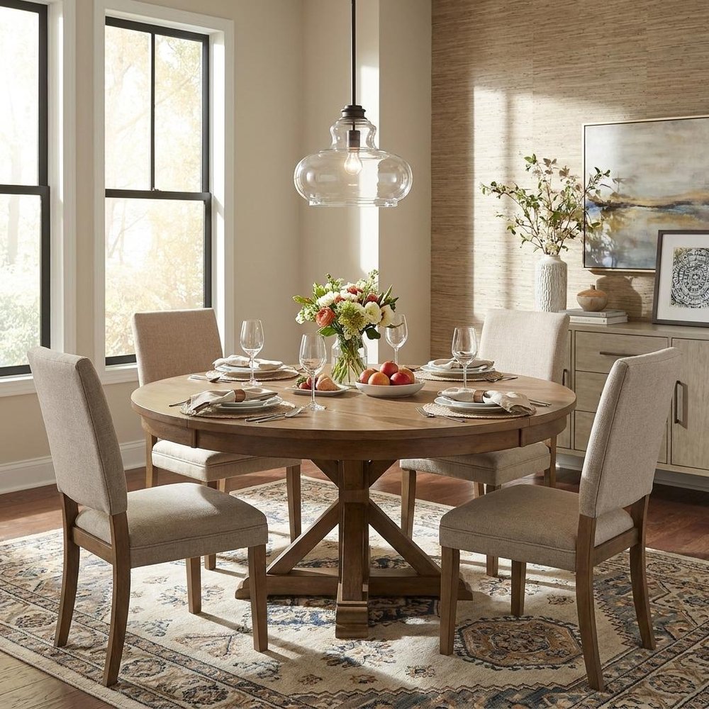 Torrel 1-Light Oil-Rubbed Bronze Pendant in a home interior