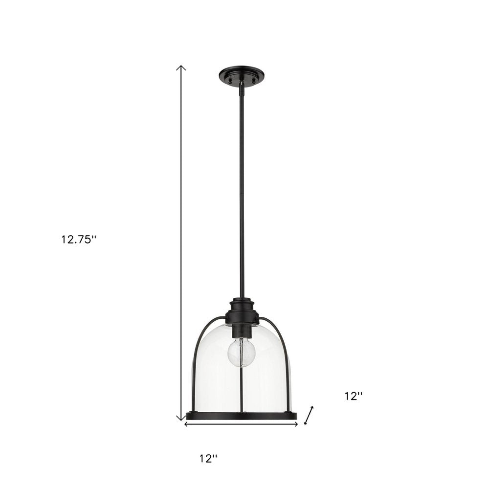 Stanton 1-Light Matte Black Pendant on a white background